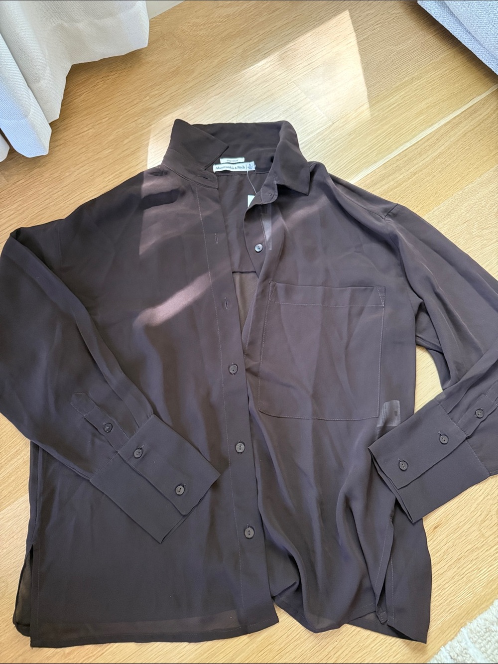 Abercrombie & Fitch Brown Button-Up Long Sleeve Shirt